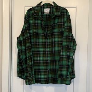 Goodfellow & Co Green and Black Plaid Shirt
